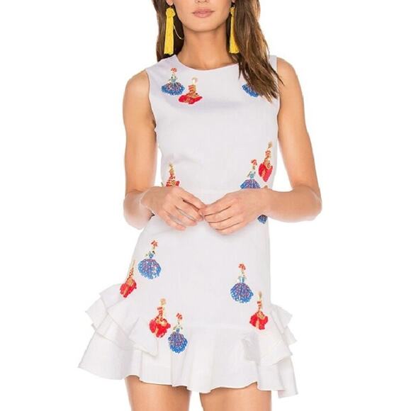 Tanya Taylor Lula Beaded Sequin Embroidered Dress Size 4 Multi Colored - Picture 2 of 15